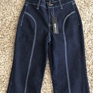 Fashion Nova Jeans Finer Things Stretch Flare Blue SZ 0